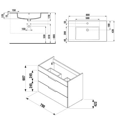 JIKA Тумба с умывальником подвесная Cube (H4537621763001)